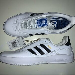 Adidas Puig White and Black Skateboarding Shoes